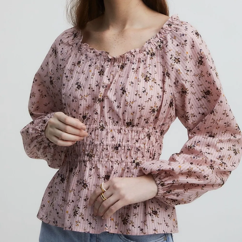 Madewell Sophia Elastic Shirred Top in Bouquet Floral | Small - Image 4