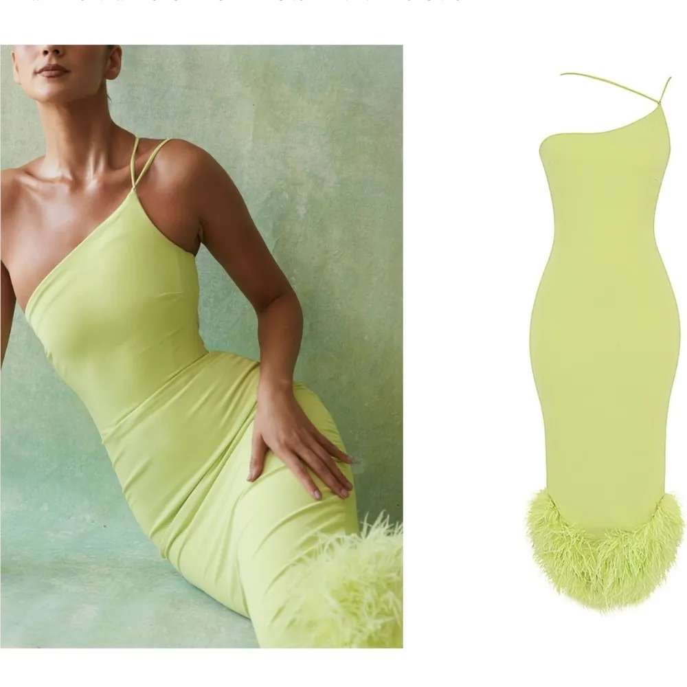 House of CB ‘Alessia’ Lime yellow neon Midi Dress NWOT‎ size M - Image 12