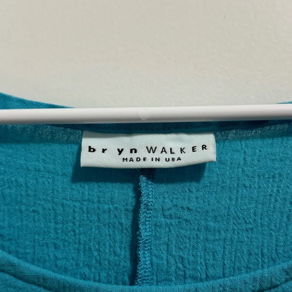 bryn Walker Blue Tank Top Flowy Sleeveless Blouse Size Small Lightweight Beach - Image 3