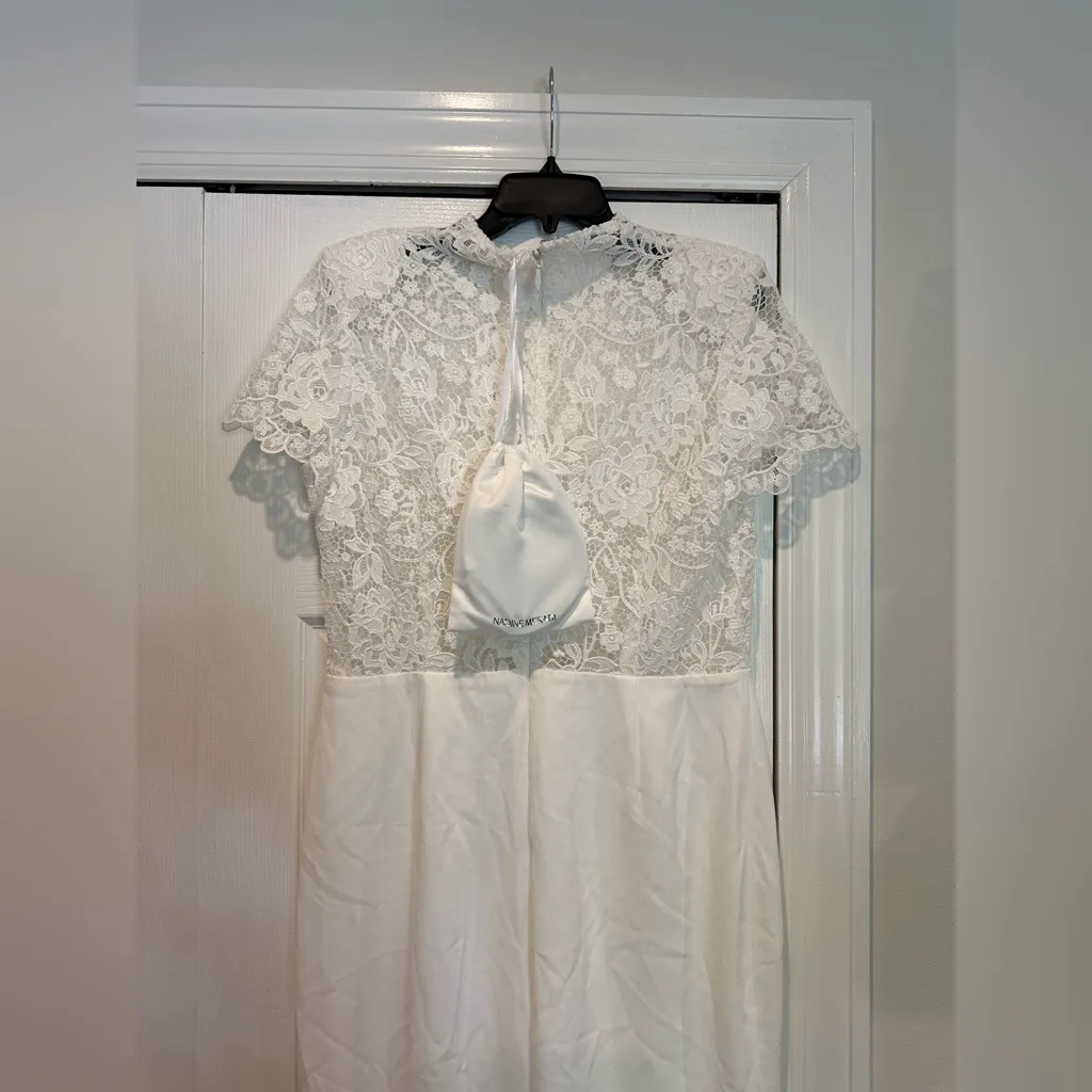 Nadine Merabi Hattie White Jumpsuit Size XL - Image 5