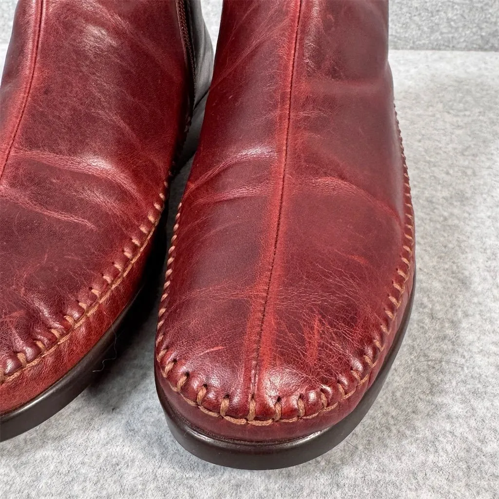 SAS Sportswear SAS Women's Jade Ankle Boots Burgundy Size 9.5 Zip Closure - Image 6