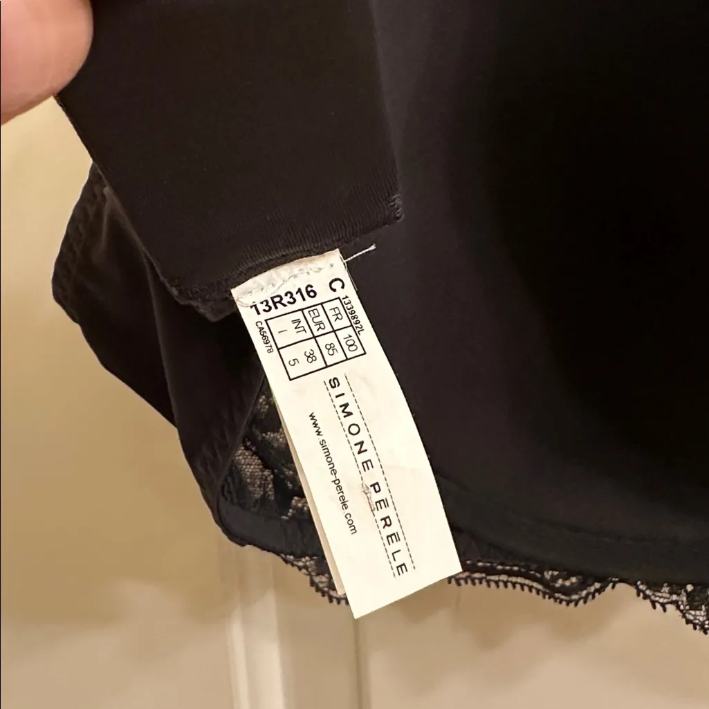 Simone Perele Amour 3D Plunge Bra Anthracite NEW 38C Style 13R316 Gray Size undefined - Image 16