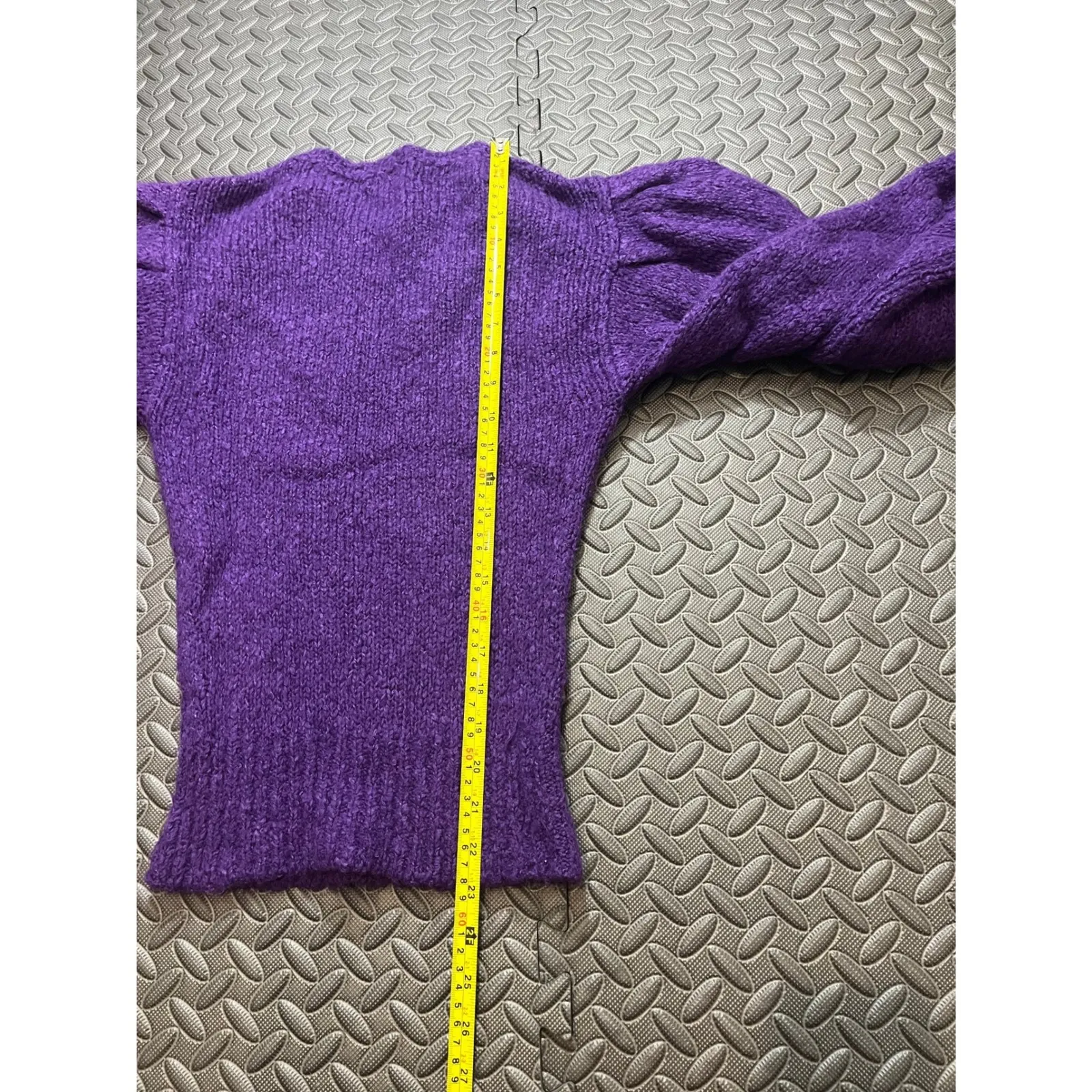 Isabel Etoile Marant Alpaca Blend Purple Puff Sleeve Knit Sweater Womens 34 XS - Image 8