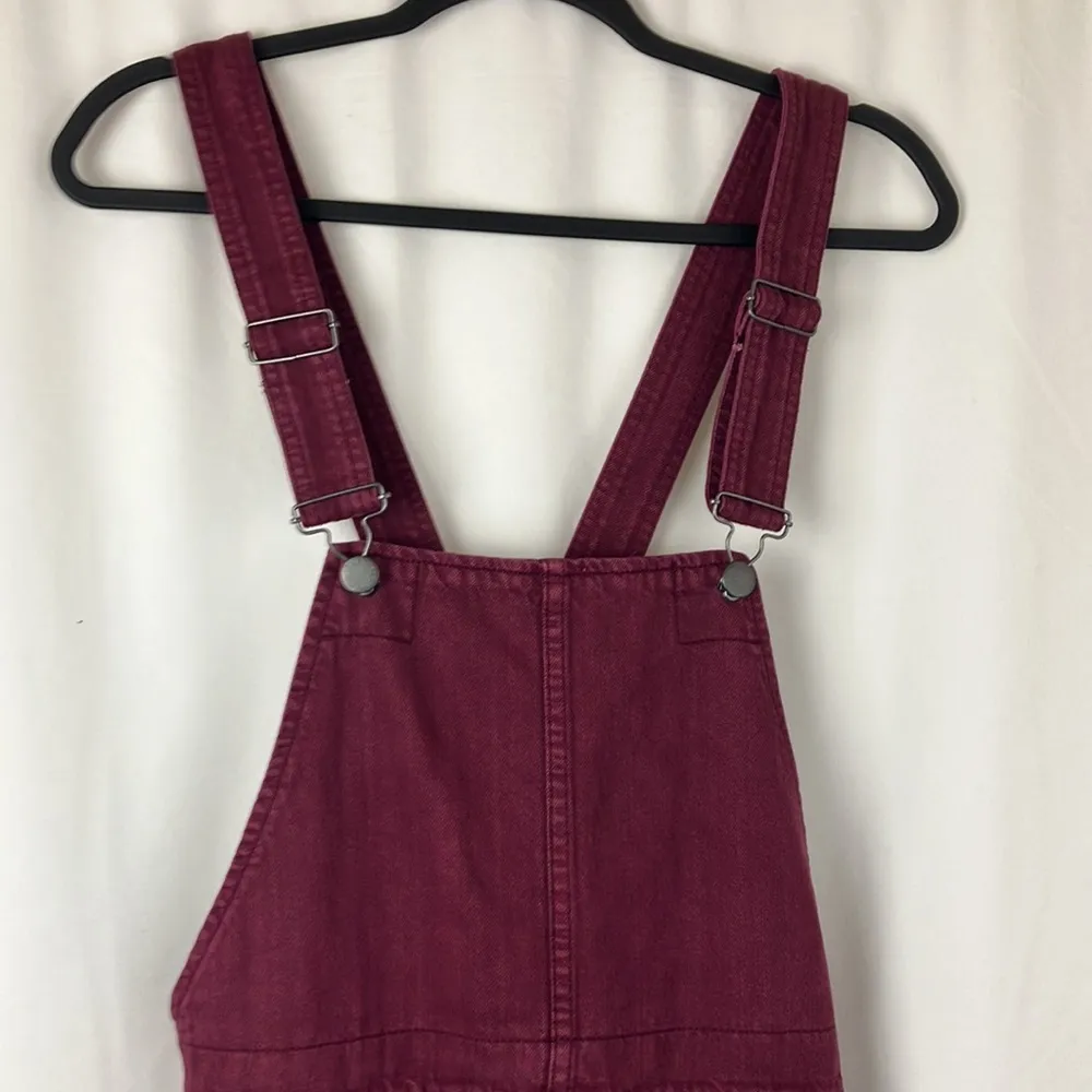 Free People plum purple denim skirt overalls woman’s size 4 - Image 3