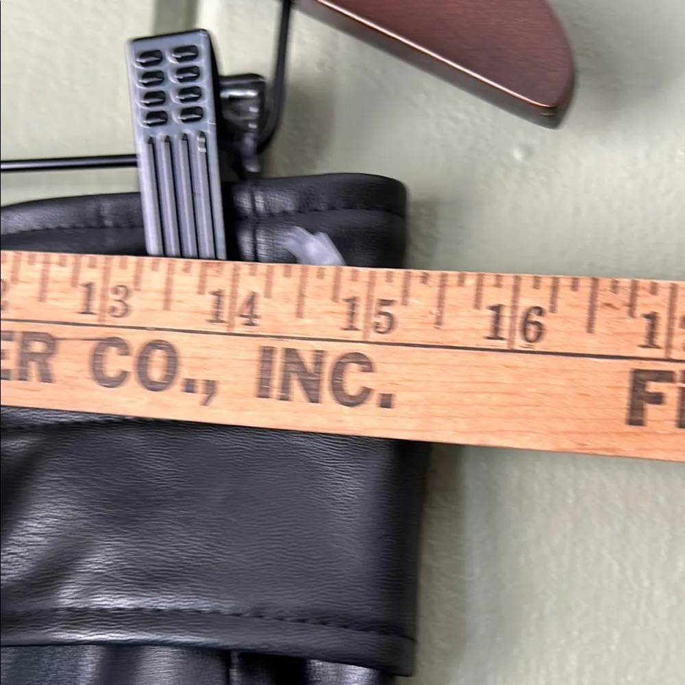 Zara Faux Leather Mini Black Skirt With Zippers And Belt NWOT Women’s Size Large - Image 7