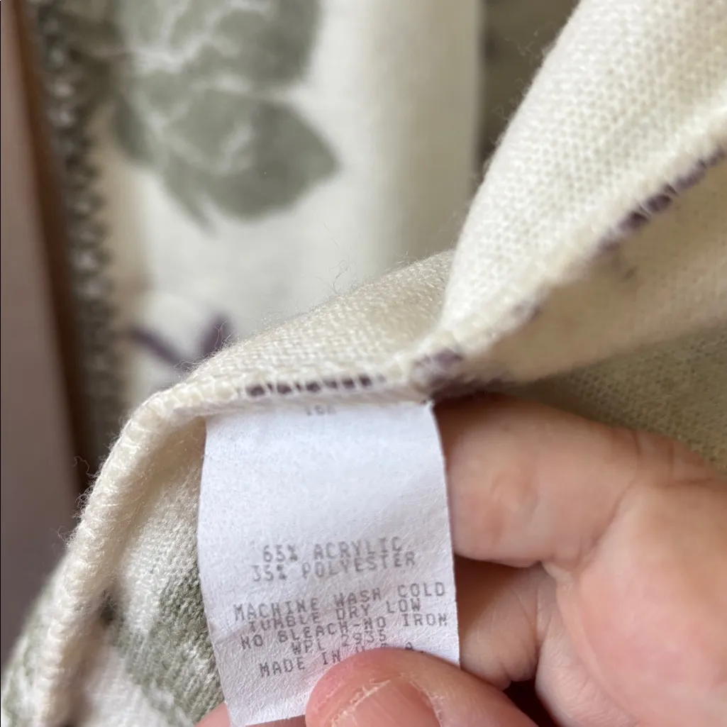 Alps Floral Patterned Sleeveless fleece Vest small - Image 4