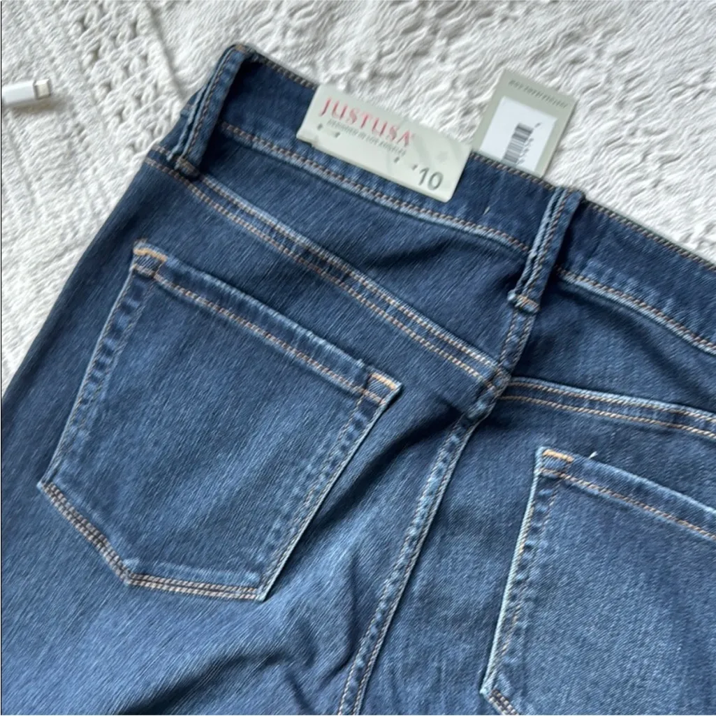 Just USA Dark Blue Flare Jeans - Image 2