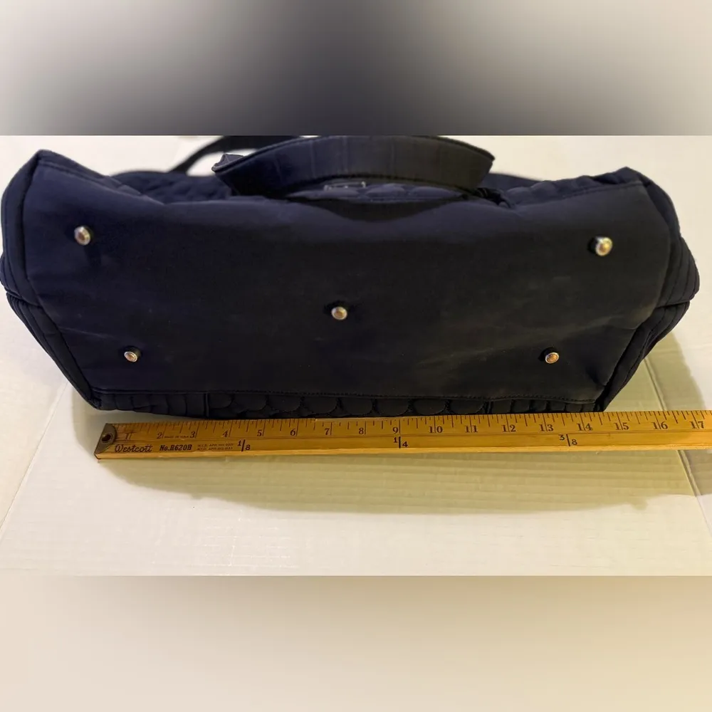 Vera Bradley Navy Quilted Lined Tote Beach Baby Bag - Image 6