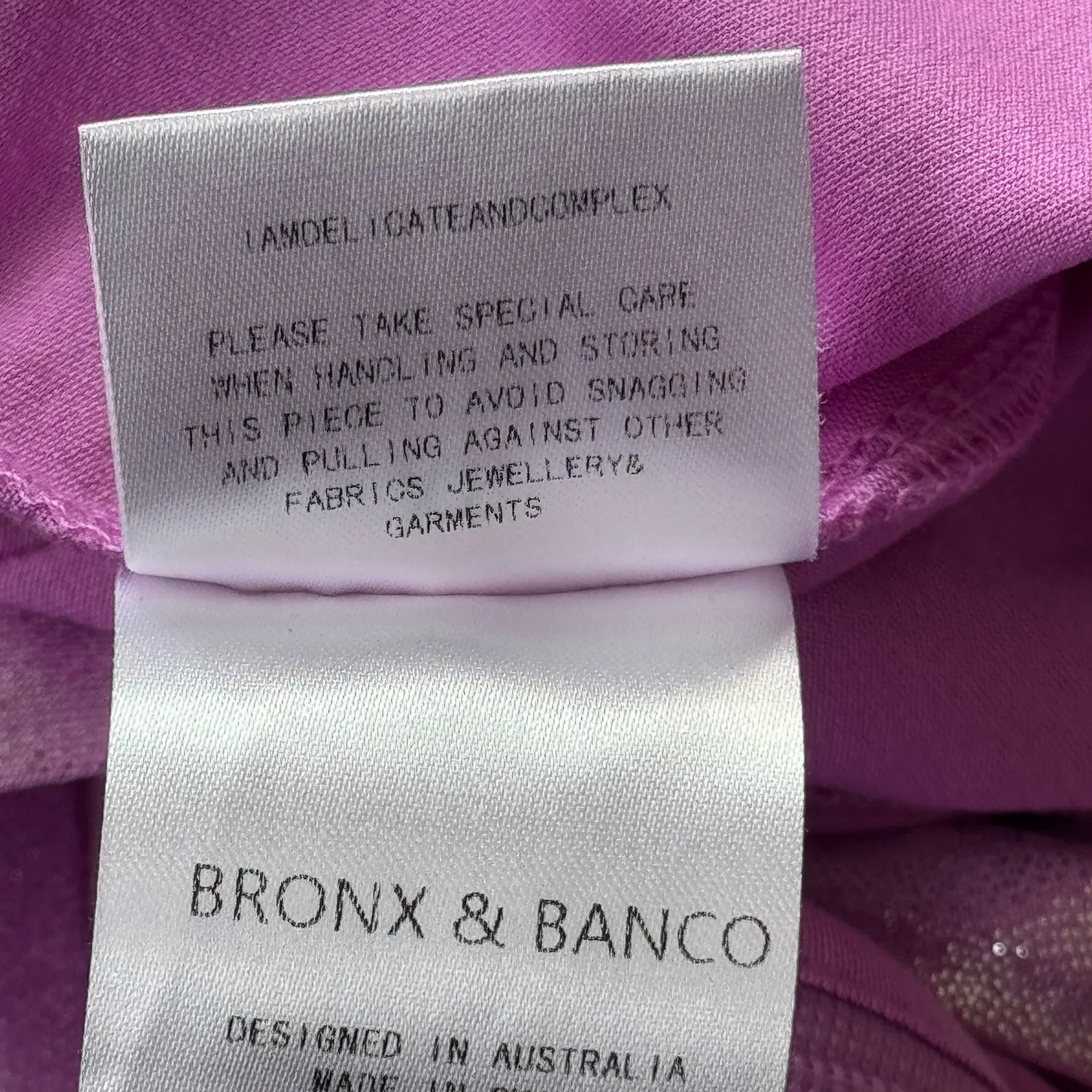 Bronx and Banco Zoe Lame Gown Cocktail Maxi Dress Purple Size‎ XS - Image 9