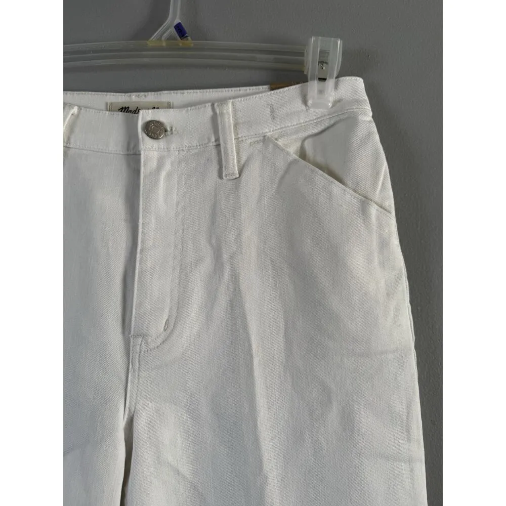 NWT Madewell Pure White Wide Leg Crop Denim High Rise Jeans Women’s Size 31 - Image 4