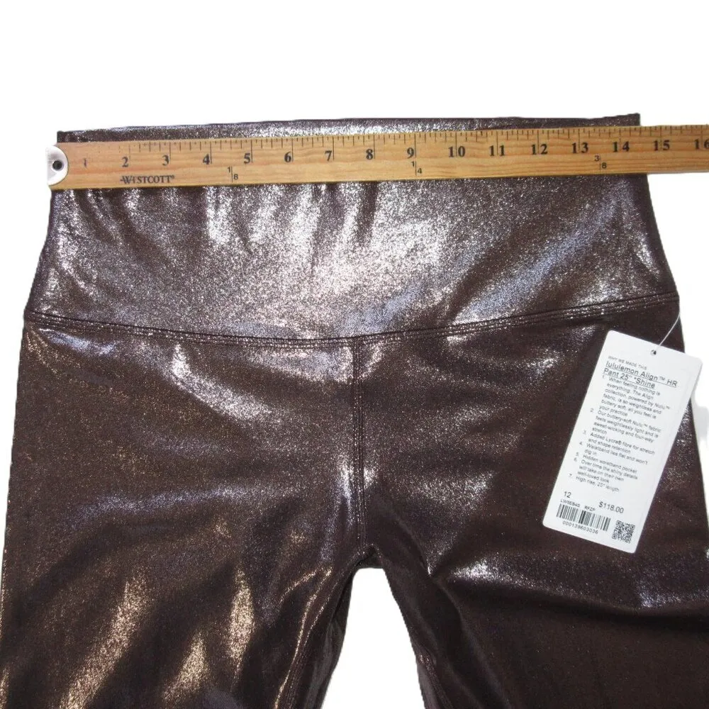 NWT Lululemon Align High-Rise Pant 25" *Shine Radiate Foil Print French Press 12 - Image 10
