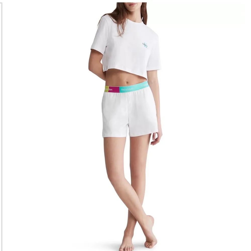 Calvin Klein white crop top This Is Love BRAND NEW - Image 2