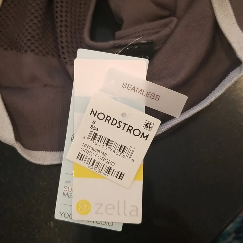 💕ZELLA💕 Pulse Seamless Sports Bra ~ Grey Forged Small S NWT - Image 10