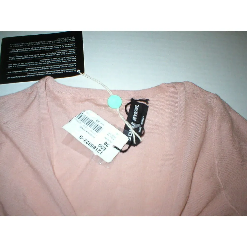 New Womens NWT M Blush Pink Sonia Rykiel Virgin Wool Sweater 38 Knot Italy Pullo Size undefined - Image 8