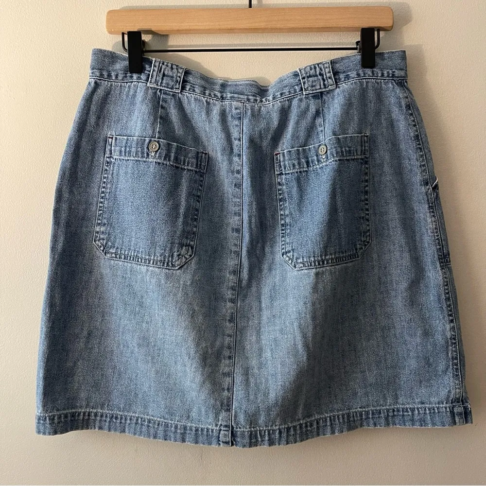 Vintage Faded Glory Denim Skirt Size 14 Cotton 90s Y2K - Image 3