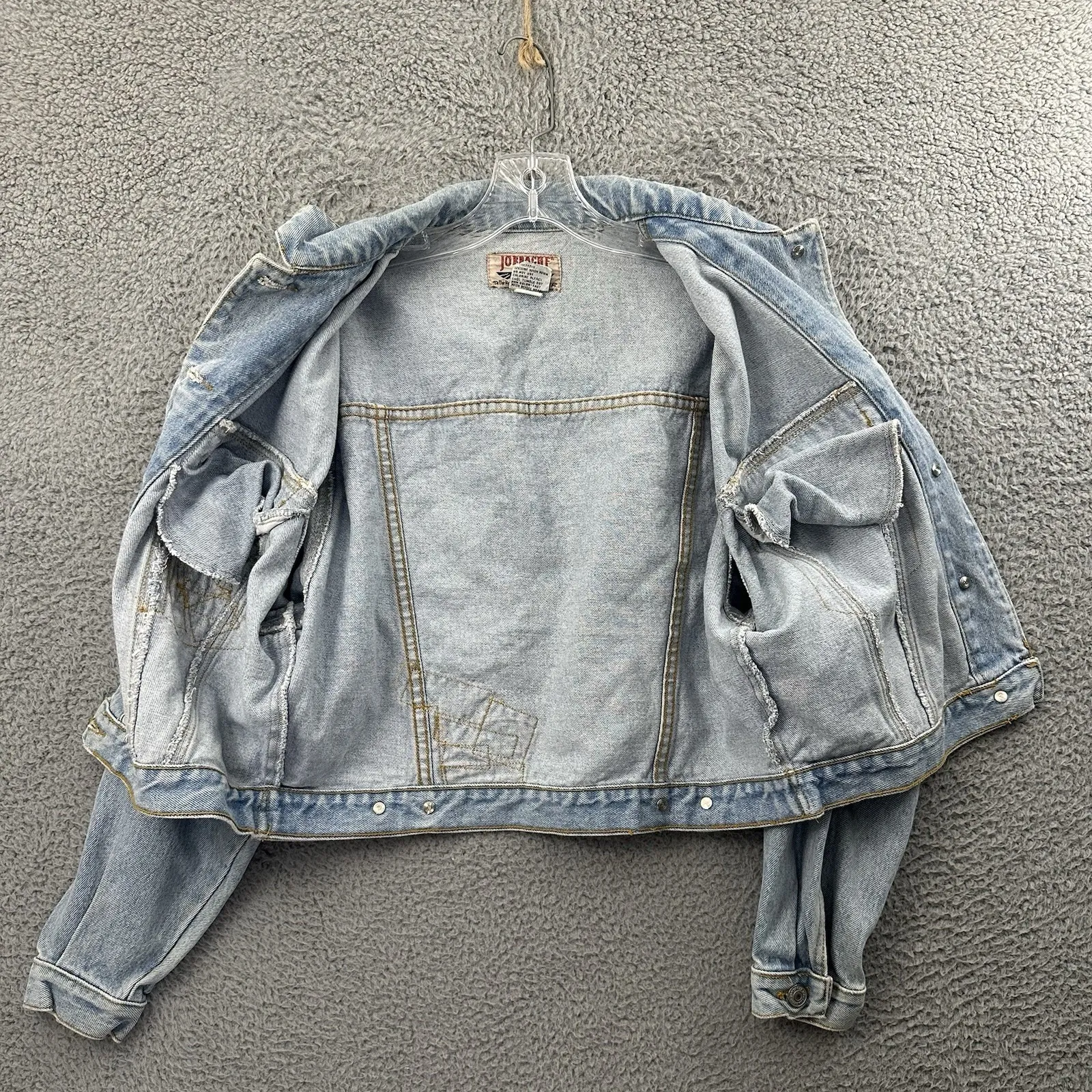 Vintage 1989 Jordache Denim Jean Cropped Jacket Retro Trucker Women's Small - Image 2