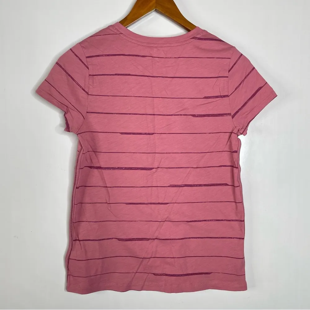 Athleta Daily Stripe Tee Pink Small - Image 3