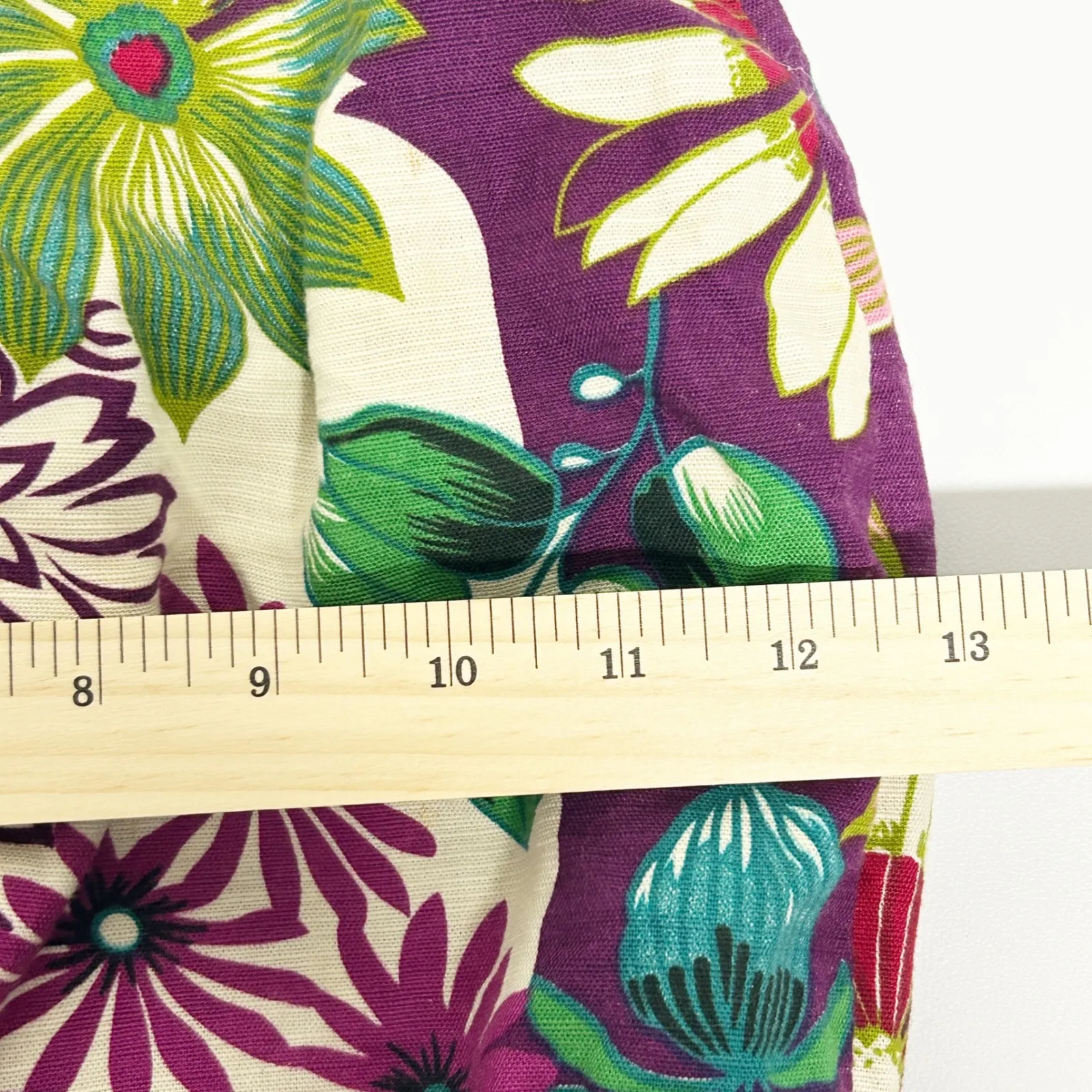 Whimsical Floral Hobo Bag Rope Straps Lightweight Everyday Purse Tropcal Satchel Purple - Image 8