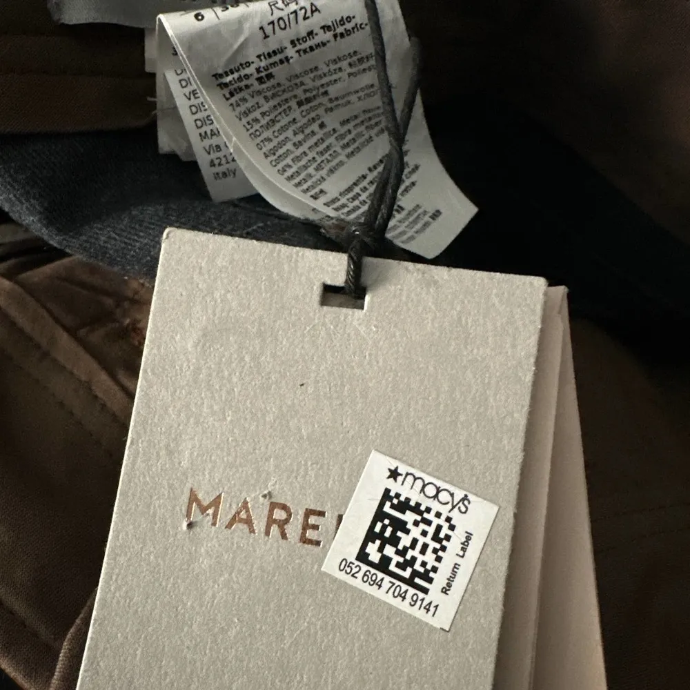 Marella by Max Mara Treviso Coated Crinkle Crop Trousers Size US 6 - Image 8