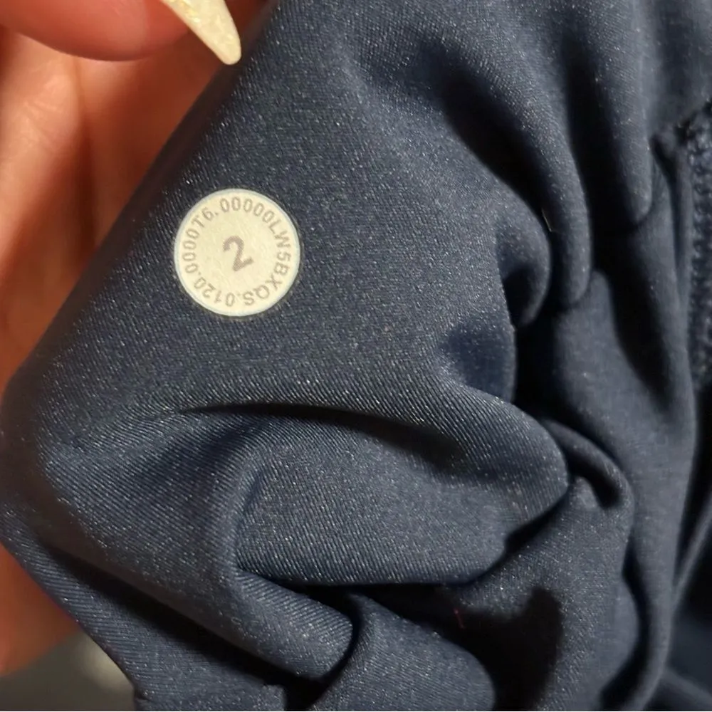 Lululemon Fast & Free 7/8 Tight II *Non-Reflective Nulux 25" Blue- Size 2 - Image 8