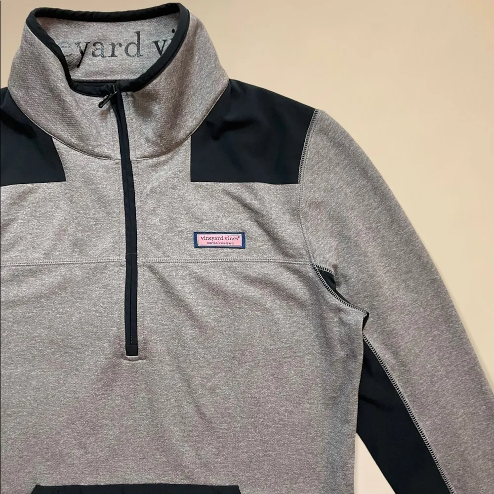 Vineyard Vines Performance Quarter Zip Colorblock Pullover Top - Image 5