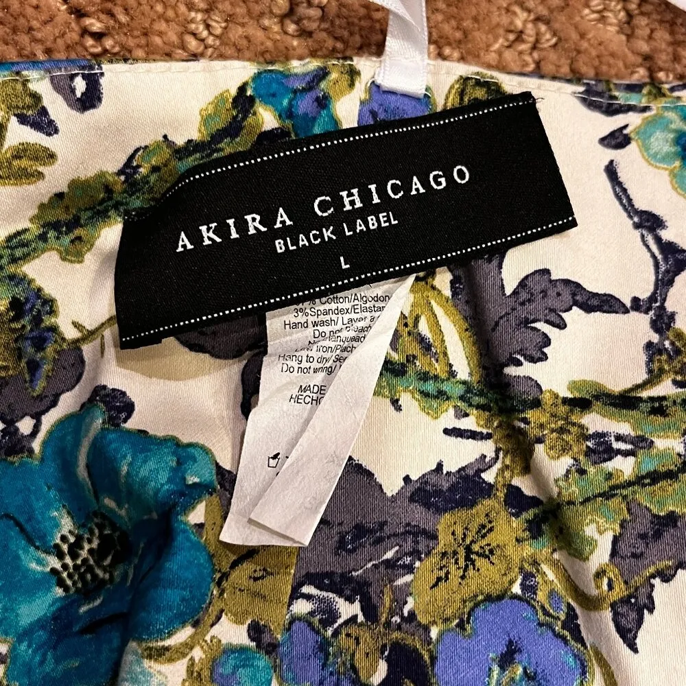 Akira Strapless Bodycon Strapless Dress Blue Green Floral Y2K Vacation Beach - Image 7