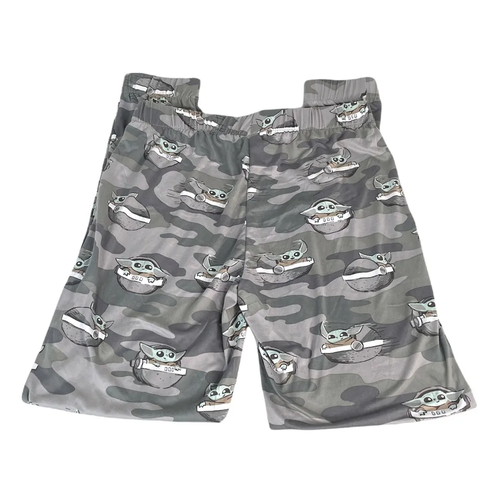 Munki Munki Star Wars Baby Yoda Camo Pajama Bottoms, Gray - Image 9