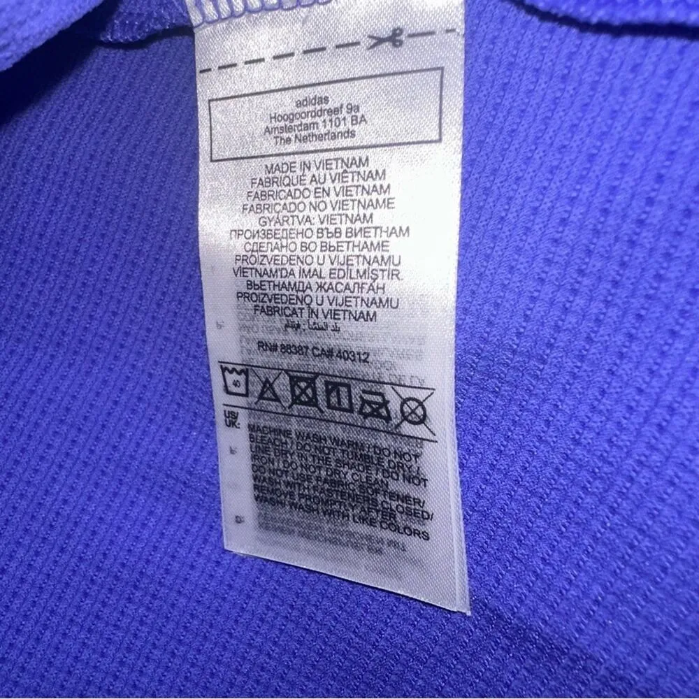 Adidas  Purple / Blue Twist Knit Polo NEW - Image 5