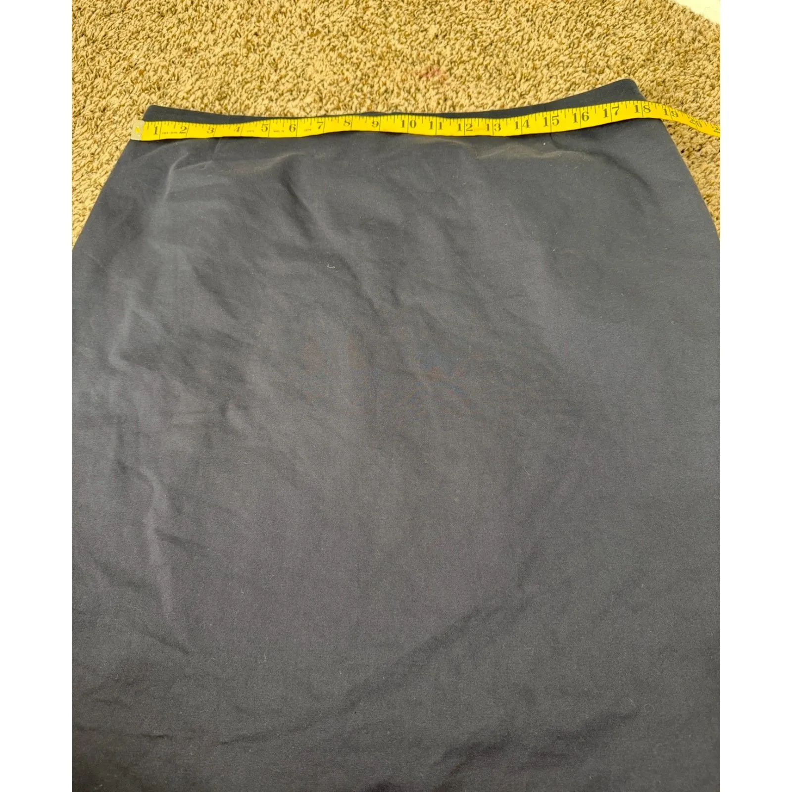 Akris Punto Navy Blue Pencil Skirt Womens Sz 14 Career Business Stretchy - Image 6