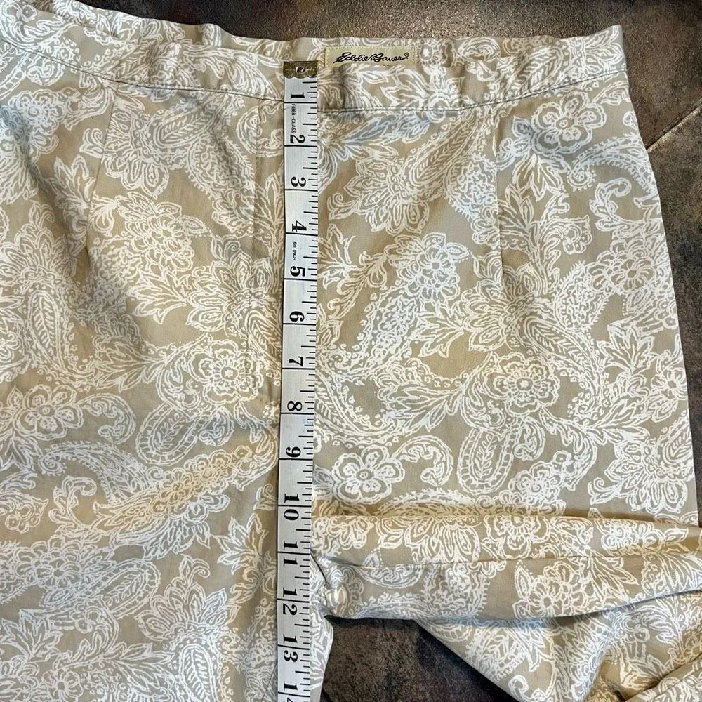 Eddie Bauer White Tan Paisley Lace Size 12 - Image 4