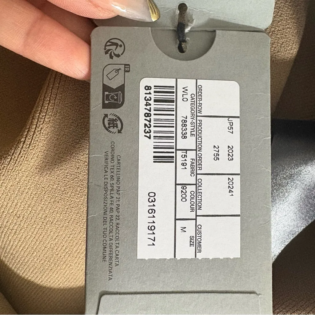 Balenciaga Garden Robe Stretch Mini Dress Viscose Blend Beige M NWT Flaws - Image 13