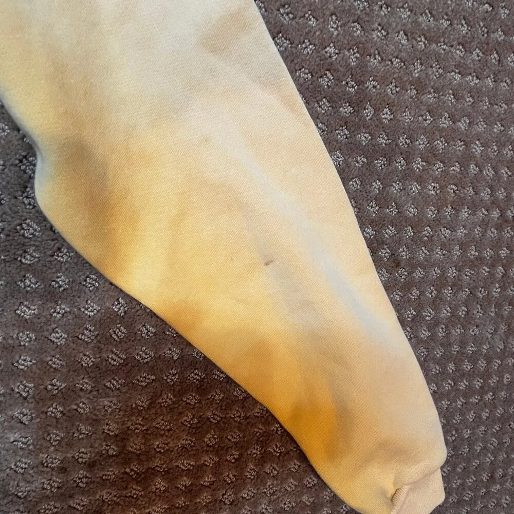 Polo Ralph Lauren Women's Big Pony Fleece Hoodie Yellow Sweatshirt Size M Fitted Size M - Image 5