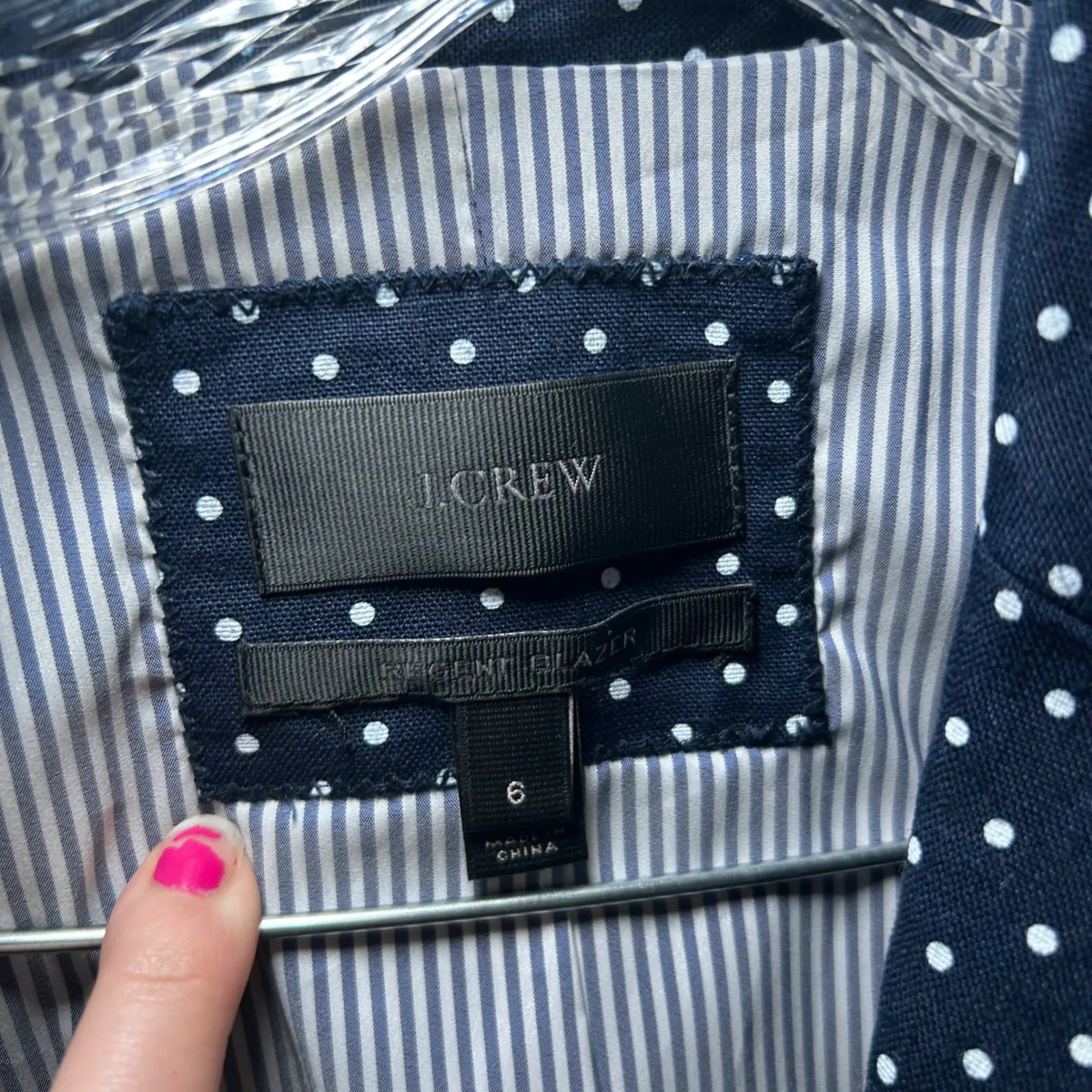 J. Crew Navy Regent Blazer women's 6 classic preppy office career 100% linen - Image 4