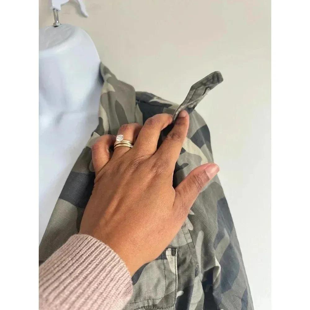 British Khaki Camo Jacket Military buttons Size L - Image 2