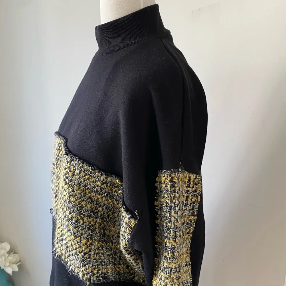 Bershka Womens Woven Black Textured Sweater Size Large - Image 6