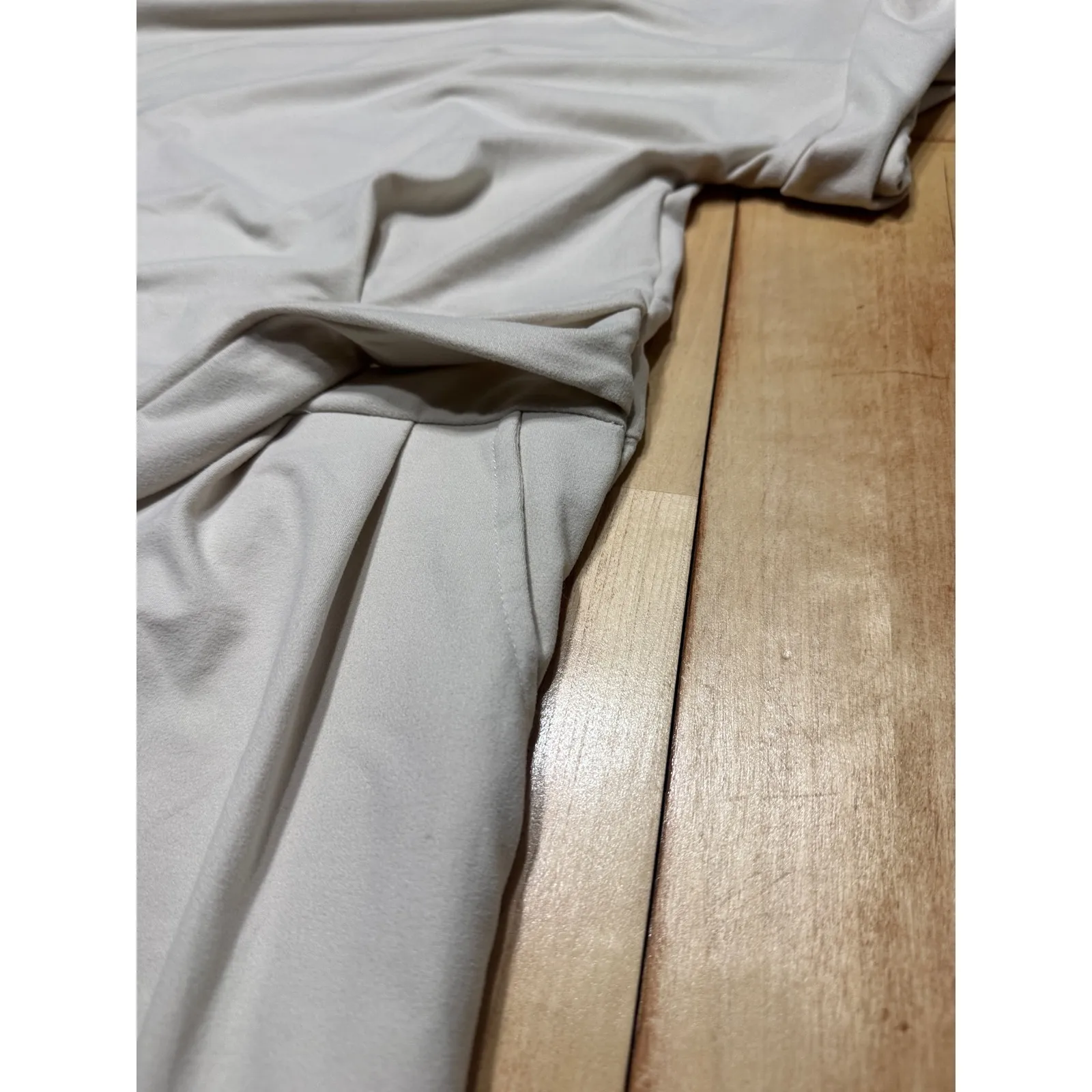 Zenana Outfitters Beige(Sand) Tencel Blend Tie Waist Tunic Dress Plus Size 3X - Image 2