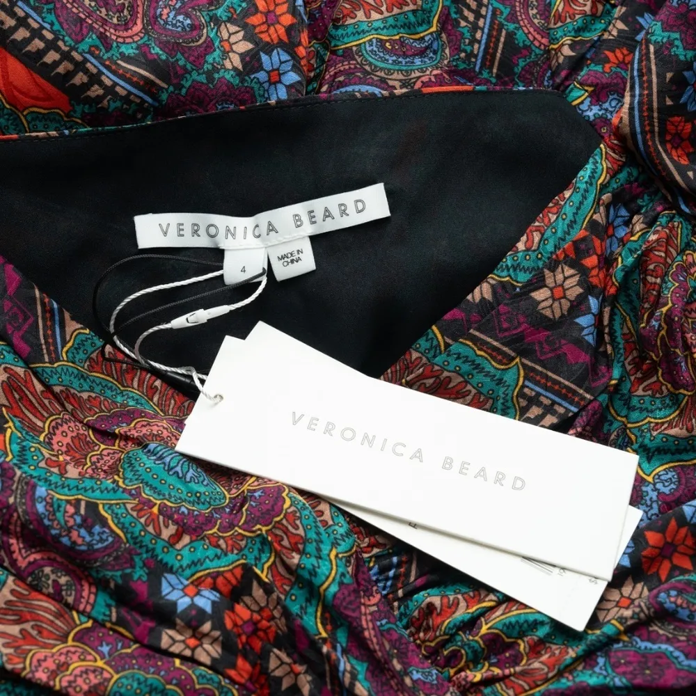 Veronica Beard Bellino Silk Blend Jacquard Mini Dress - Image 4