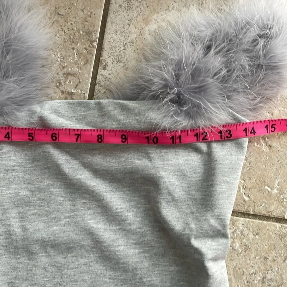 Sleeper Weekend Chic Feather Top And Shorts Set Grey Gray - Image 16