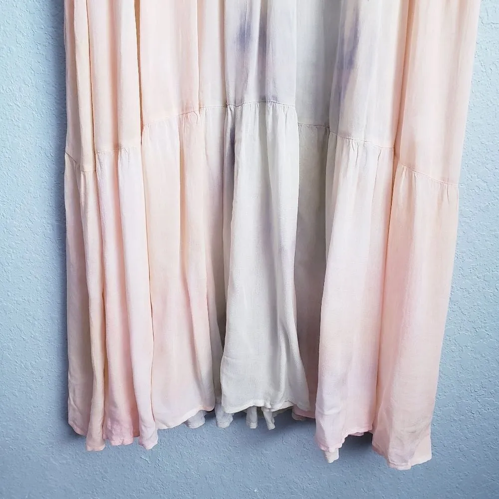 Young Fabulous & Broke Long Sleeve Pastel Tie Dye Maxi Dress - Image 3