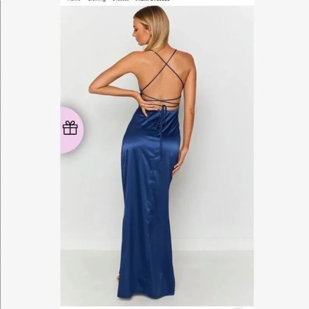 ✨THE EDIT Manhattan Slip Formal Dress✨ Blue Size M - Image 4