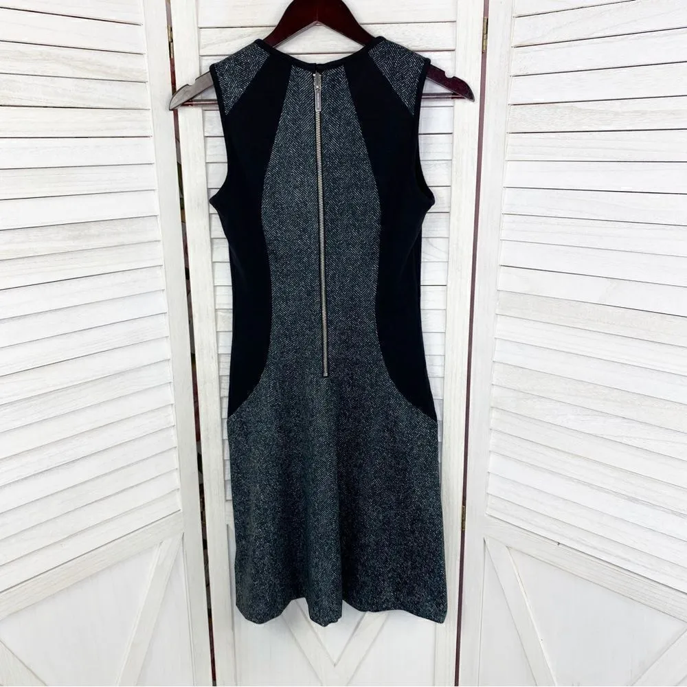 Michael Michael Kors Landsdown Herringbone Panel Dress Black 0 Black - Image 10