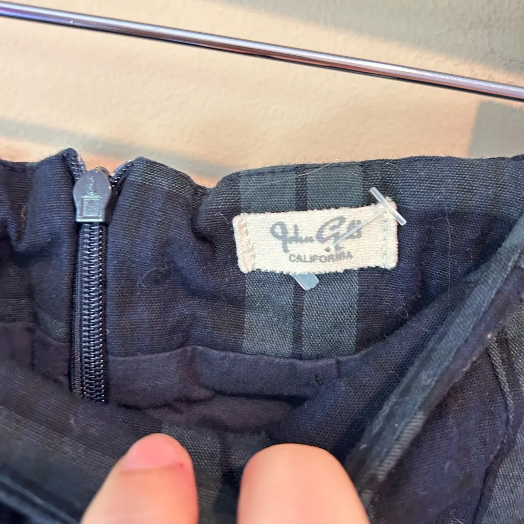 Plaid Navy and Green Women's Skirt - Image 3