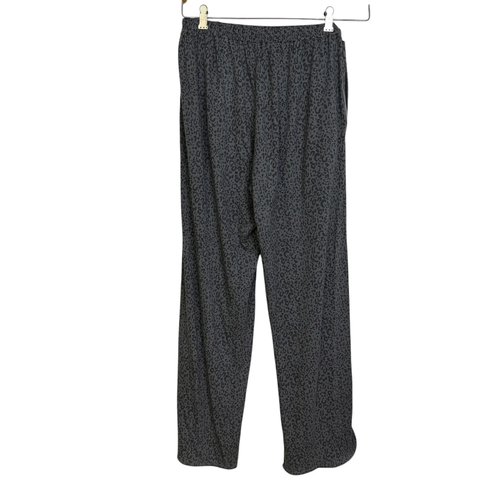 Tommy John Pajama Pants Womens Small Gray Leopard Animal Print Cozy Soft - Image 2