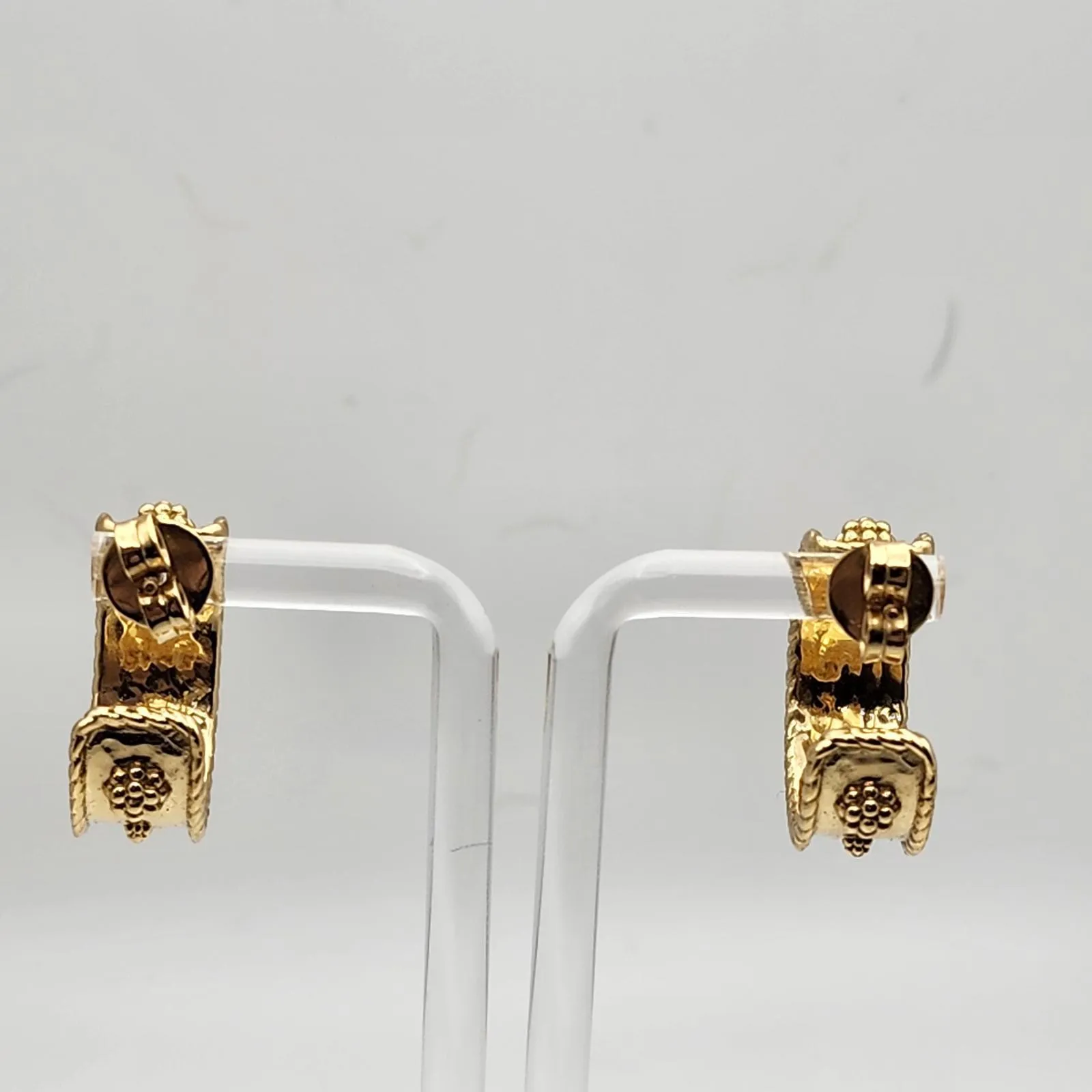 Capucine De Wulf 18 Karat Gold Plated Brass Berry Classic Small Hoop Earrings - Image 7