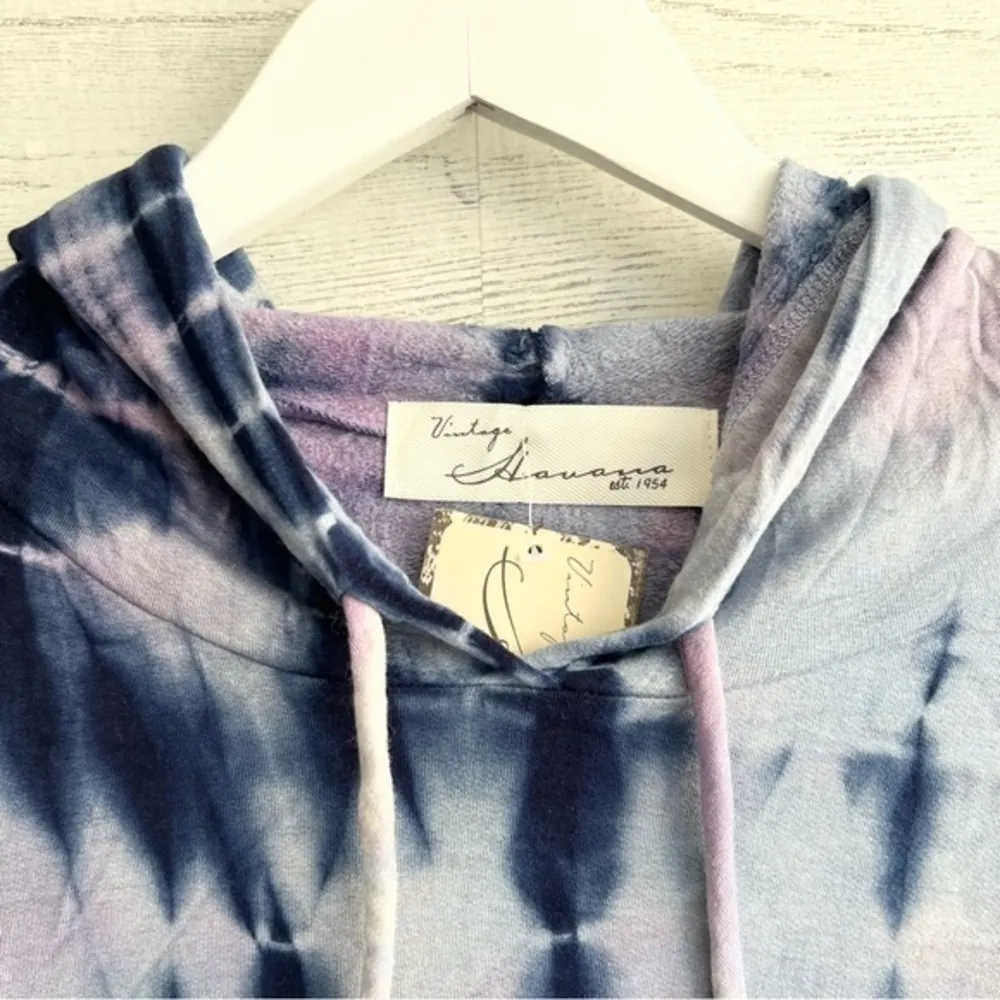 Vintage Havana Tie Dye Cropped Hoodie Size Small NWT - Image 2