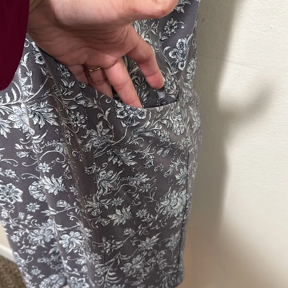 J.Jill Pure Jill easy knit two-pocket dress 100%cotton woman SMALL PETITE floral - Image 3