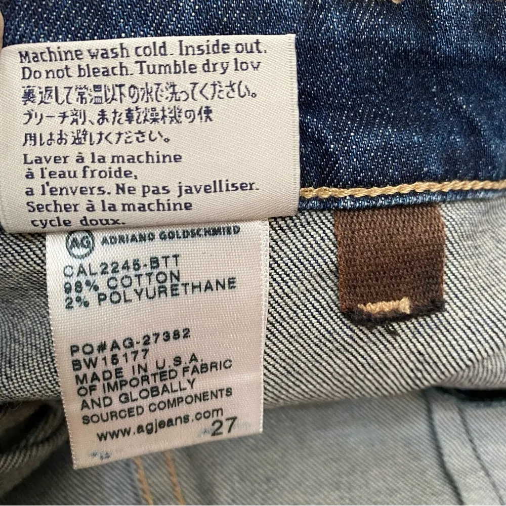 ALEXA CHUNG for AG A-line Button Front MIDI Denim Skirt Size 27 - Image 14