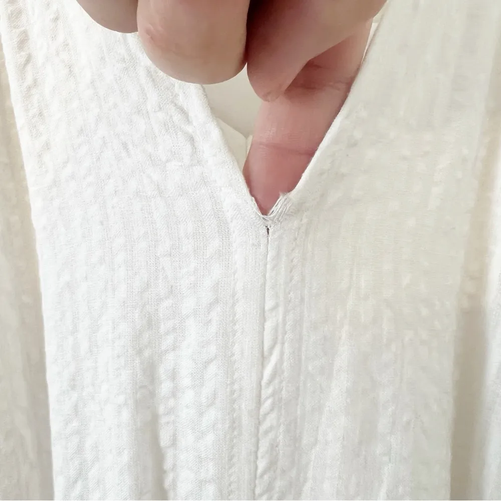 Bishop + Young Boho Belted Maxi Dress White Long Sleeve Tiered Size XS NWT - Image 4