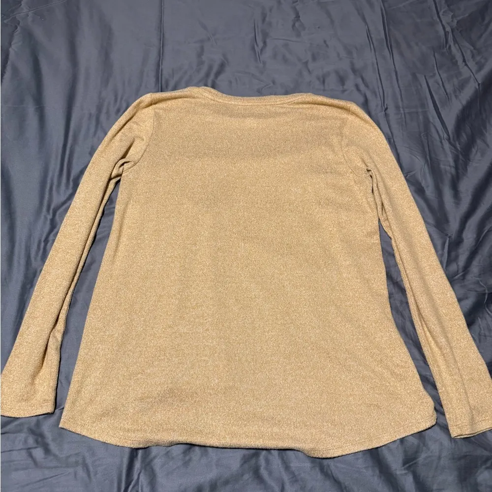 American Eagle Outfitters Tan Relaxed High Low Sweatshirt - Image 2