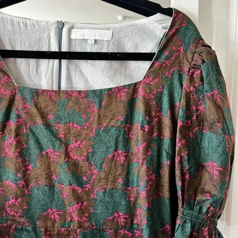 Rosie Cotswolds Dress Size Small Color Green Red - Image 2
